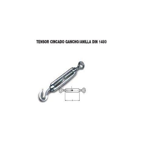 (10 u.) TENSOR GANCHO+CANCAMO M12 ZN
