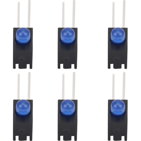 100 Stück LED-Fassungen, 3 mm Lampenschirm, 90°-Biegung, mit Lichtsteuerungskomponenten, blaues Licht (1/5)