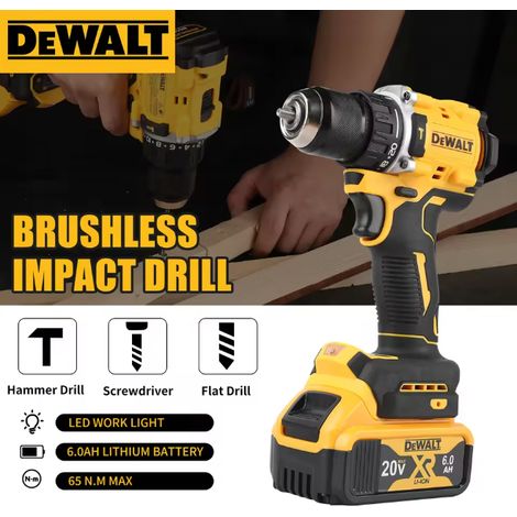 DEWALT DCD805 Perceuse visseuse sans fil à percussion 18V, outil seul, pour bricolage maison et fixation murale (1/5)
