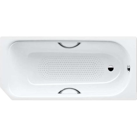 Kaldewei Advantage - Bañera rectangular Saniform V1 Star 332, 160x70 cm, con orificios para asas, antideslizante en toda su anchura, Perl-Effect, blanca 134034013001 (1/2)