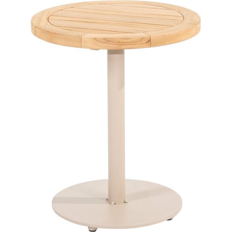 4Seasons - Volta Beistelltisch 45 cm rund 55 cm hoch latte Teak (1/5)