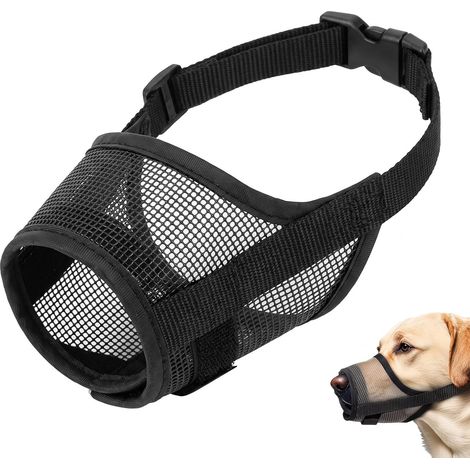 Muselière pour Chiens en Maille Respirante, Muselière Chien Petite Taille Réglable Taille S, Muselière Anti Aboiement Confortable pour Petit Chien, Anti-Morsure et Anti-Ingestion, Noir (1/5)