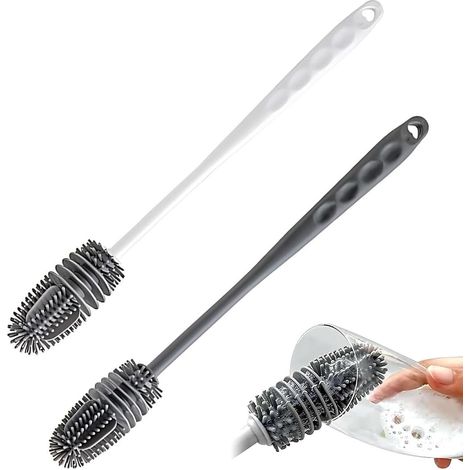 2 x Reusable Silicone Cleaning Utensils Brush for Cleaning Sinks, Bottles and Bottles (1/5)