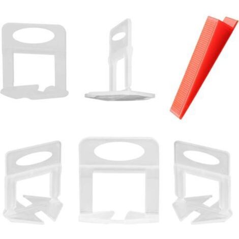 600 Pièces Kit de Nivellement Carrelage 500 Clips 2mm + 100 Insérateurs Garantit des Joints Uniformes & une Surface Parfaite pour Sols et Murs