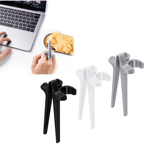 Lot De 3 Baguettes De Doigt, Baguettes De Doigt pour Les Joueurs, Manchons De Jeu, Pinces À Croustilles, Accessoires De Jeu, Pinces À Doigt, Accessoires De Cuisine Créatifs pour Gamer (1/5)