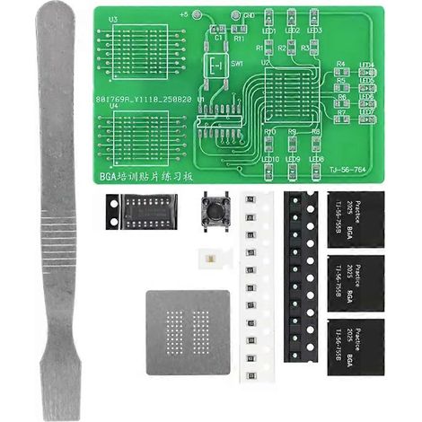 Kit d'assemblage de LED SMD à effet lumineux pour la formation à la soudure de puces BGA (A) (1/5)