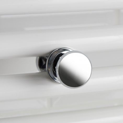 Patère bouton chrome pour sèche-serviettes tubes ronds - Atlantic 850201 (1/3)