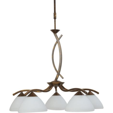 Lampe à suspension Verona 1 Brun bronze à 5 lumières - 2479-21-51
