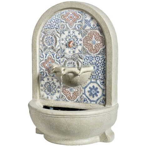 Fontana con Mosaico cm.22x36 h.54 colore Beige (1/3)