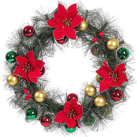 GARRYFIZH Les couronnes de Noël à baies rouges conviennent pour décorer les portes et les fenêtres, les sapins de Noël et les couronnes artificielles