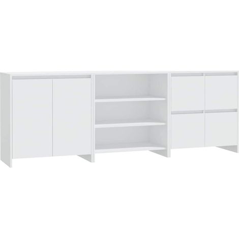 3-tlg. Sideboard/Anrichte/Buffet Weiß Holzwerkstoff LXWW151972 (1/5)
