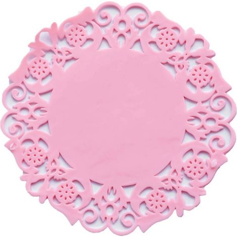 50 runde, 9 cm große, rosa Untersetzer, dekorative Tischuntersetzer-Sets