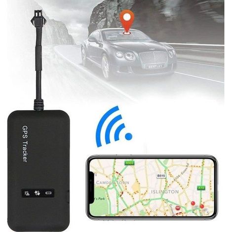 Traceur GPS pour véhicule, dispositif de localisation en temps réel par GPRS/GSM/SMS pour voiture, moto, scooter (1/4)