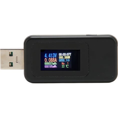 Testeur USB Multimètre Numérique LCD Couleur HD 0‑6.5A 4‑30V Mesure Tension Courant (1/5)