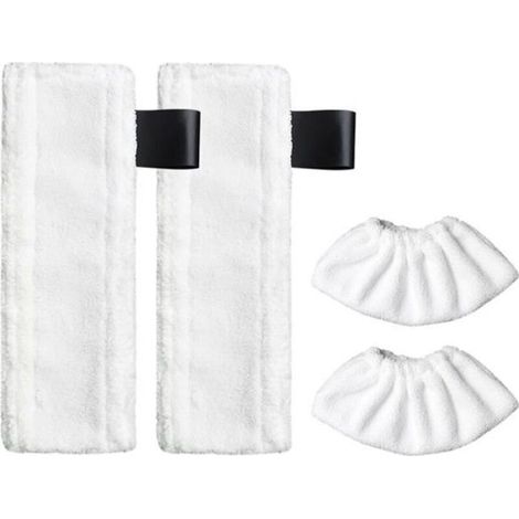 2 chiffons + 2 housses en tissu pour vadrouille à vapeur Karcher EasyFix SC2 SC3 SC4 SC5 (1/3)