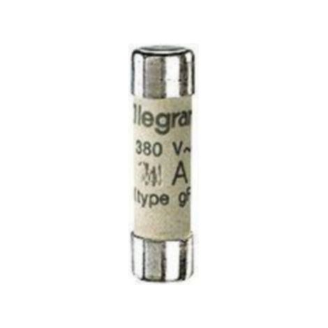 Cartouche cylindrique domestique 8,5x31,5mm sans voyant 0,5A LEGRAND 012394 (1/2)