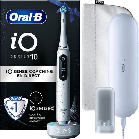 Brosse à dents électrique Oral B IO 10 Blanche Connectee Bluetooth + Pochette (1/5)