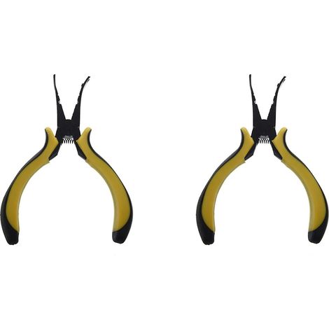 2x Pince à rotule à tête métallique améliorée pour hélicoptère, avion et voiture RC (jaune) (1/4)