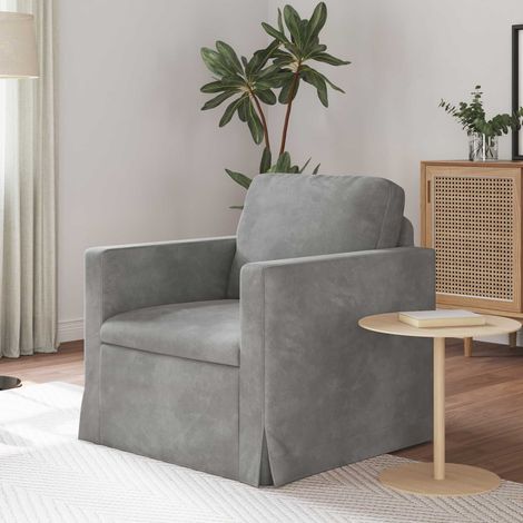 Sofa Hellgrau 78 x 78 x 80 cm Samt