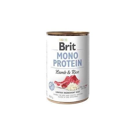 BRIT Mono Protein Cordero Arroz Integral 12x400g