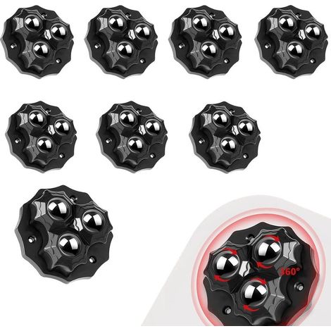 GDHZS- 8 Pièces Roulette Charge Lourde, Roulettes pour Meubles, Petite Roulette, Mini Roulette, Roulettes pivotantes universelles à 360 degrés pour boîtes de rangement, poubelles, tables de chevet (1/4)