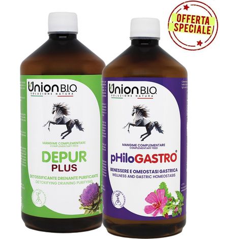 KIT OMEOSTASI GASTRICA: DEPURplus 1 lt  più  pHiloGASTRO 1 lt