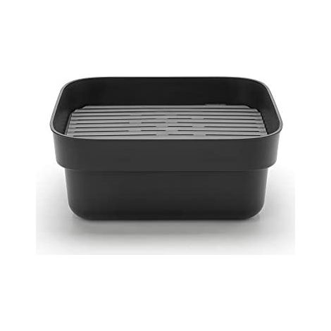 Brabantia Cuenco de Lavado con Bandeja de Drenaje, Gris Oscuro, Talla única (1/5)
