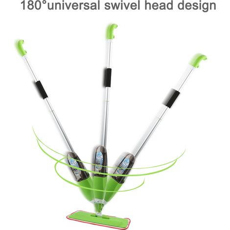 Haloyo Spray mop spray, panno in microfibra con spruzzatore, verde (1/5)