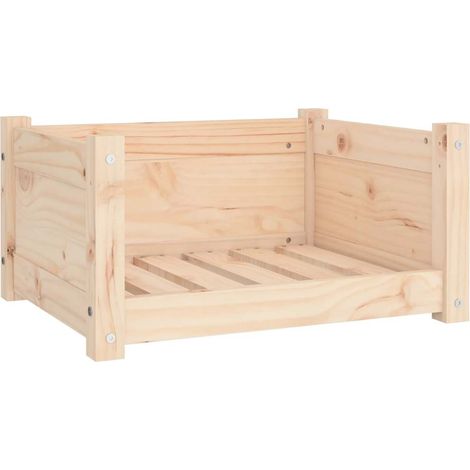 vidaXL Lit pour chien 55,5 x 45,5 x 28 cm Bois de pin massif