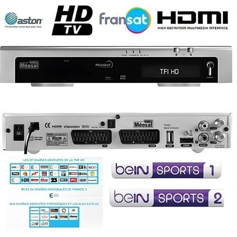 Récepteur satellite HD - Aston - Meosat 201-S - Enregistrement disque dur - Multi-satellites - TNT gratuite