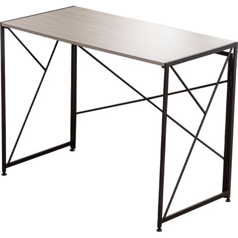 Klappschreibtisch aus MDF und Metall 99 x 50 x 75 cm Natur (1/5)