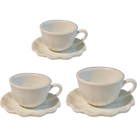 Ensemble de tasses à café miniatures et soucoupes, 3-Blanc (1/2)