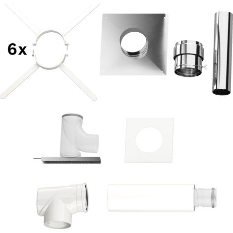 Bosch Abgaszubehör FC-Set110-C93x (oben) Grundbausatz C93x Edelstahl, d:110/160mm, 7738113076
