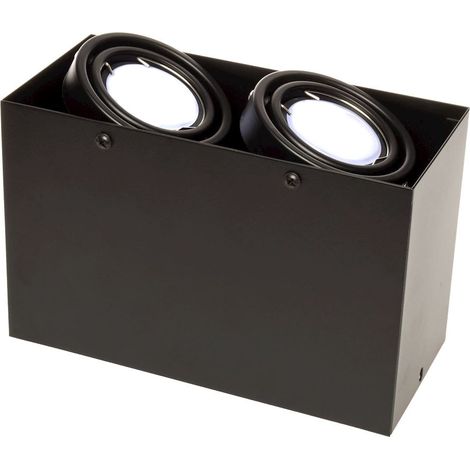 Plafonnier LED 2x7W orientable Milagro Blocco noir (1/5)