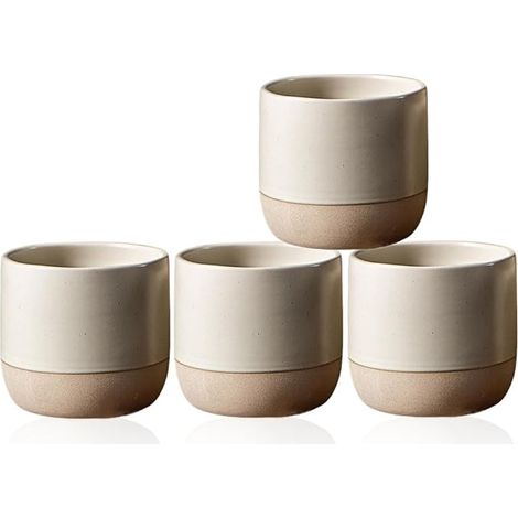 Lot de 2 Tasses à Thé Japonaises en Porcelaine
sans Anse – Gobelets Asiatiques en Céramique
pour Café et Maté (1/5)
