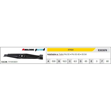 Lama STIGA trattorino tagliaerba rasaerba tosaerba turbo PRO 55 55 4S R303974