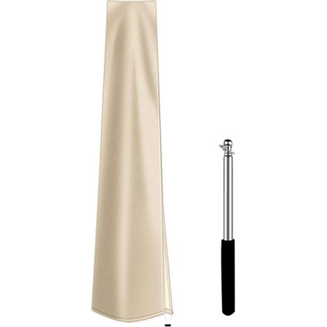 Housse de Parasol de Patio, Housses de parasols d'extérieur, imperméables, Housses de Parasol de marché avec Fermeture éclair, Beige 190x30x50cm (1/5)