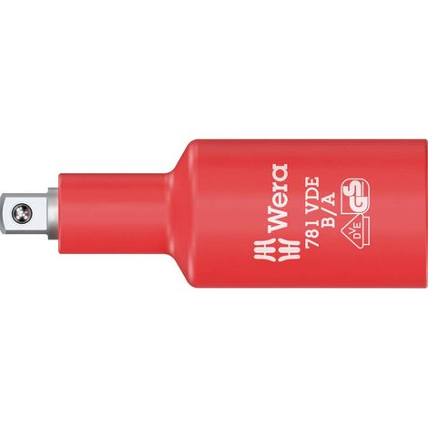 Wera 781 B/A VDE 05024692001 Raccordo per bussole isolato, blocco meccanico 3/8 (10 mm), 1/4 (6.3 mm)