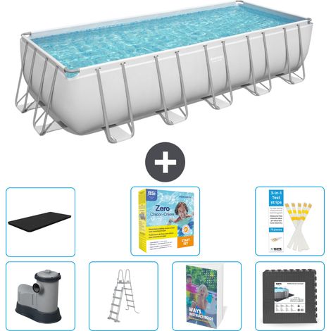Bestway Power Steel Rechteckig - 640x274x132 cm - 8-teilig S607