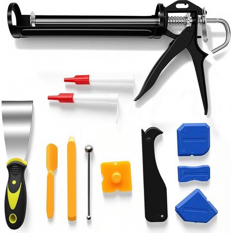 Pistolet à caufrage, pistolet à joint non drip avec jarret lisse et libération rapide pour les réparations de maison en silicone Adhésifs Construction (1/5)