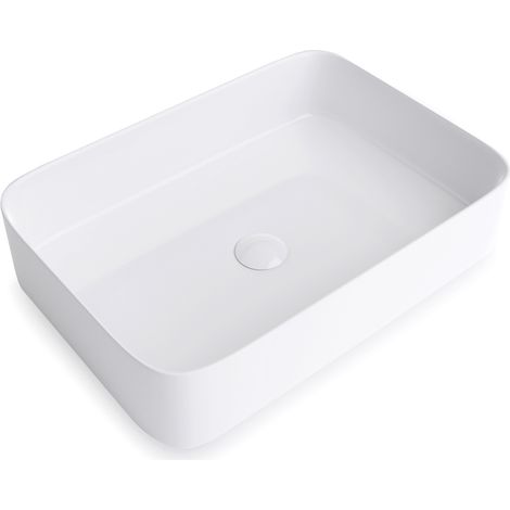 Aufsatz Keramik Waschbecken Soho 2.0 Brillant Weiß 55 cm (1/5)