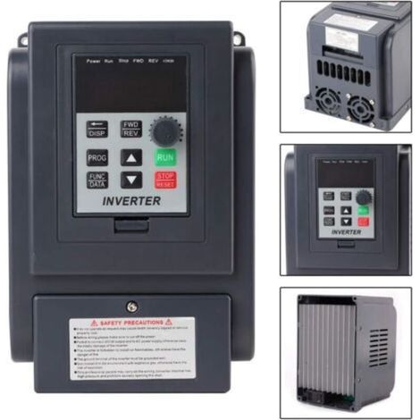 Inversor VFD, Convertidor de frecuencia VFD 1,5 kW Monofásico 220 VCA Entrada Trifásico 380 VCA Salida Convertidor de frecuencia Convertidor Convertidor de motor (1/5)