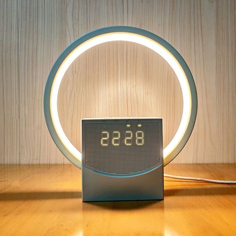 Réveil numérique Sunrise, aide au sommeil à bruit blanc, minuterie de sommeil avec interface USB, 5 sonneries, fonction snooze (1/4)