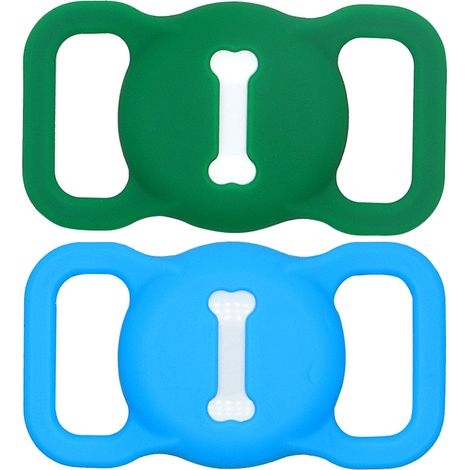 Support Airtag - Porte-étiquette En Silicone Pour Collier De Chien Et Chat - Étanche Et Léger - Compatible Collier 1.7-2.5cm - 1 Pièce (1/5)