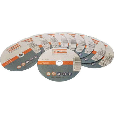 Set 10 dischi abrasivi da taglio metallo 230x1.9 mm (1/2)