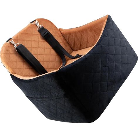 Siège auto étanche pour animaux de compagnie de petite et moyenne taille avec mousse à mémoire de forme confortable et augmente la sécurité (1/5)