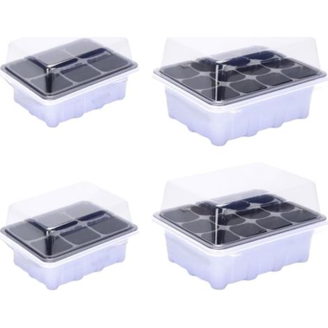 Transparenter Deckel 4 Stück aus Kunststoff mit 6 und 12