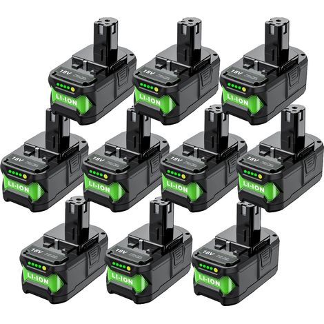 Batería de repuesto, compatible con varios modelos de herramientas eléctricas, opciones de alta capacidad, 10 unidades de 9,0 Ah, 18 V-A (1/2)