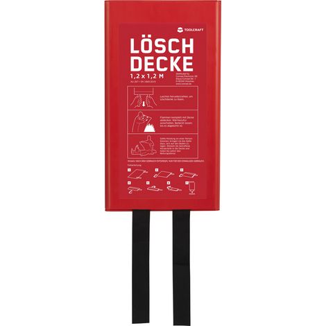 TOOLCRAFT TO-10307442 Löschdecke mit Montagebox 120 cm x 120 cm (1/3)