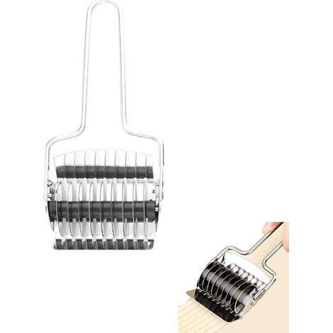 Lot De 2 Machine À Pâtes Manuelle, Rouleau De Roue À Pâtisserie En Acier Inoxydable Coupeur De Pâte De Nouilles Grattoir De Gâteau De Rouleau De Pizza Pâtes Coupe-Pâtes Pour Ustensile De Cuisine